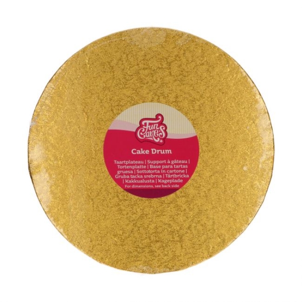 Cake Board Round 254mm (10") / Thickness 12mm / Gold
